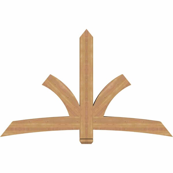 Ekena Millwork Davenport Timber Gable Bracket, Western Red Cedar, 72"W x 45"H x 5 1/2"D x 5 1/2"F, 15/12 Pitch GBW072X45X0606DAV00SWR - main